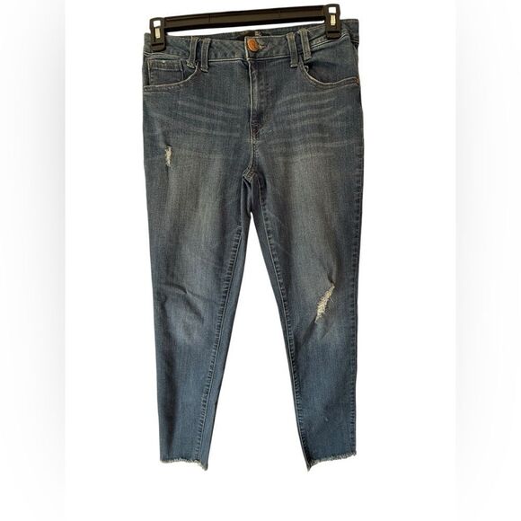 1822 Denim Distressed Blue Ankle Jeans Women’s Size 12 - Picture 1 of 12